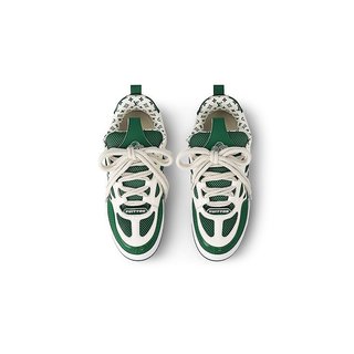 欧洲直邮LV/路易威登 23新款 男士绿色牛皮革滑板运动鞋