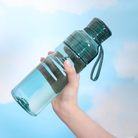 LOCK&LOCK; 塑料杯大容量便携手拎男女士运动水简约喝水杯子学生 绿色 680ML