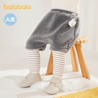 巴拉巴拉 宝宝裤子新款婴儿秋冬长裤儿童女童动物玩偶萌趣加绒