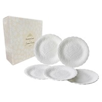 NARUMI 鸣海 白色浮雕蕾丝餐盘5件套装 17厘米  51952 – 23177