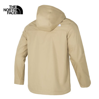 北面（The North Face）春夏冲锋衣男款户外防水透汽单层夹克外套7QOH/4UDN类8AUM 4UDN-LK5卡其色 XL码