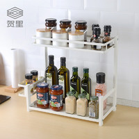 贺里 厨房置物架台面瓶盒用品调味品收纳架家用大全转角调料多层架子 双层调味架