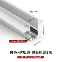 米卡莱卡白色磁吸轨道灯嵌入式暗装明装超薄暗藏家用无主灯客厅磁吸轨道灯 预埋20款磁吸轨道3米 可智能
