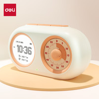 得力（deli）多功能电子计时器闹钟 厨房烘焙定时器 考试时间管理器答辩演练 【双屏可视】功能9合1