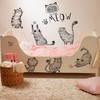 火雅美 可爱猫咪创意墙贴少女心房间布置装饰 温馨客厅卧室墙壁贴画自粘