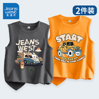 JEANSWEST 真维斯 儿童纯棉无袖背心t恤