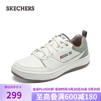 SKECHERS 斯凯奇 男士休闲鞋舒适板鞋232850 粉红/绿色/WMNT 40
