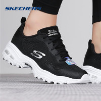 SKECHERS 斯凯奇 D'LITES系列 女子休闲运动鞋 66666196-BKW 黑色/白色 37.5