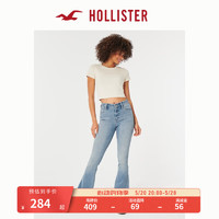 HOLLISTER 24春夏修身高腰浅色水洗喇叭牛仔裤 女 358395-1 浅色中间色水洗 2S (155/66A)