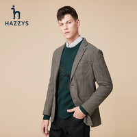 HAZZYS 哈吉斯 秋冬新款男士商务外套西装韩版休闲轻便潮流长袖单西