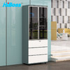 HiBoss 现代简约文件柜JHKX10带锁三抽员工柜木质玻璃门资料柜办公柜