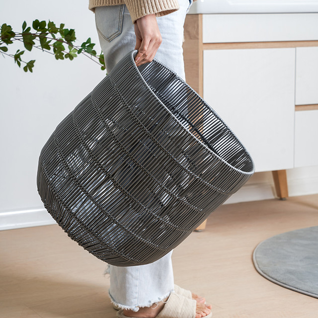 草木匠 ins防水洗衣篮脏衣篮藤编收纳筐洗衣篓北欧轻奢脏衣篓玩具收纳篮