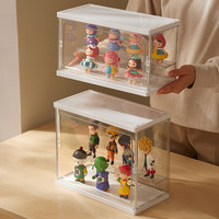 源茜 盲盒收纳展示架乐高手办架子透明立摆柜亚克力泡泡玛特展示盒