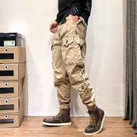 NIKE 耐克 春秋季男士新款美式复古重磅纯棉多口袋工装裤设计感休闲裤束脚 灰色 L