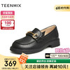 TEENMIX 天美意 女鞋2024春季商场同款休闲女乐福鞋子COY11AA4 黑色 37