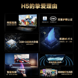 Haier 海尔 H5 43英寸智能高清全面屏护眼液晶电视机家用网络彩电投屏32