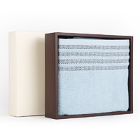 SANLI 三利 浴巾礼盒1条纯棉普罗旺斯浴巾套装柔软吸水洗澡浴巾70×135cm蓝色