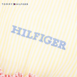 TOMMY HILFIGER24春夏童装女纯棉清新甜美条纹无袖连衣裙TH2422738 蓝黄粉条纹拼色106 M/150cm