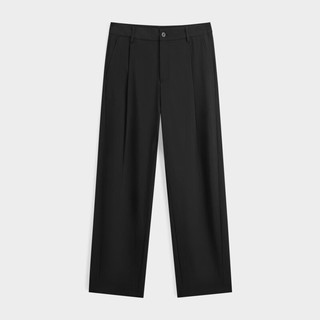 GXG奥莱格纹系列不易皱西装裤2024夏季 黑色 180/XL