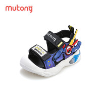 Mutong 牧童 宝宝包头凉鞋夏季男儿童学步鞋软底机甲风幼童鞋防滑小童凉鞋