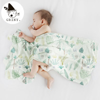 Griny 格里尼 婴儿纱布被子夏季薄款新生儿用品襁褓包巾初生抱被宝宝盖毯 幸运考拉 120x120cm