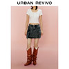 URBAN REVIVO UR2024春季新款女装时髦潮流高街立体口袋牛仔半裙UWV840012