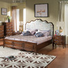 威灵顿美式实木床头柜简约欧式床边柜卧室复古收纳柜储物柜B602-8