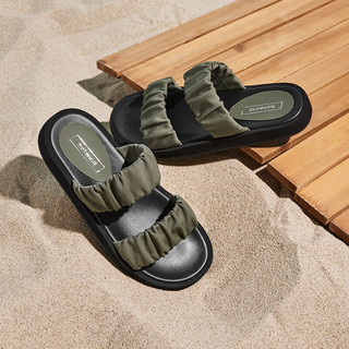 热风时装拖鞋耐磨耐折沙滩度假休闲2024年夏季女士时尚拖鞋 01黑色 38 正码