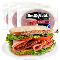 Smithfield 国产椭圆形美式火腿片480g 冷藏无淀粉火腿 三明治汉堡早餐食