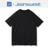 真维斯（Jeanswest）基础短袖T恤男女潮牌简约纯色百搭短袖t恤 黑色 XL