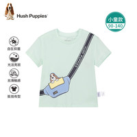 暇步士童装男女童短袖圆领衫2024夏装儿童短袖圆领衫 芥末绿 130cm