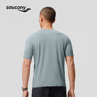 88VIP：saucony 索康尼 2024春夏官方正品男子跑步运动舒适干爽短袖T恤