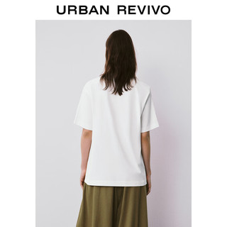 URBAN REVIVO 女士时尚休闲简约百搭贴袋短袖T恤 UWH440062