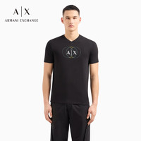 阿玛尼ARMANI EXCHANGE24春季AX男装徽标印花V型领T恤衫