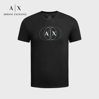 阿玛尼ARMANI EXCHANGE24春季AX男装徽标印花V型领T恤衫