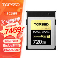 TOPSSD 天碩 CFE-B卡（GJB國軍標認證）數據有保證，高品質2000MB/s_CFExpress存儲卡 720GB
