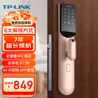 TP-LINK 普联 智能门锁C级锁芯 家用指纹锁密码锁防盗门锁入户门 电子锁体 防猫眼带电子门铃 SL20星空金