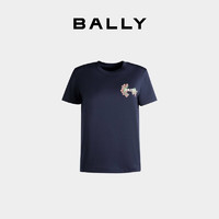 BALLY巴利24春夏蓝色棉质女士T恤6308284 蓝色 L