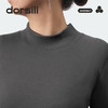 88VIP：Dorsill 朵熙儿 半高领打底衫女秋冬装内搭纯棉中领黑白长袖上衣