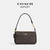 COACH 蔻驰 奥莱女士经典标志老花NOLITA 19号手袋单肩手提包小号