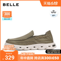 BeLLE 百丽 日常软底布鞋男夏新商场同款一脚蹬舒适帆布鞋7XP01BM3