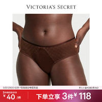 维多利亚的秘密 经典舒适时尚女士内裤 33F6深棕色-高腰 11227512 S