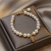 淡水真珍珠手鏈松果手環首飾時尚首飾品 淡水珍珠松果手鏈