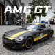 中精质造 AMG奔驰GT-R赛道版 汽车模型 四开门+灯光+音效+回力+礼盒包装