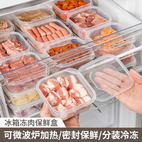 S 冰箱冷冻肉收纳盒保鲜盒食品级冰箱专用速冻肉分装盒备菜SR