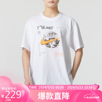 NIKE 耐克 男子 篮球系列 M90 TEE 休闲短袖T恤 FV8419-100/白色 L