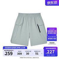 安德玛（Under Armour）儿童男童装运动短裤2024夏季梭织短裤休闲男大童裤子 灰绿色 150cm