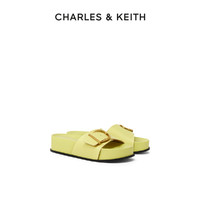CHARLES & KEITH CHARLES&KEITH女鞋CK1-70380933金属扣带饰厚底休闲拖鞋女外穿