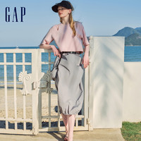 88VIP：Gap 盖璞 女装2024夏季新款梭织工装风半身裙轻薄花苞裙A字长裙466101