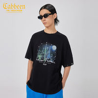 百亿补贴：Cabbeen 卡宾 男装城市印花T恤夏季款字母短袖上衣潮流街头W